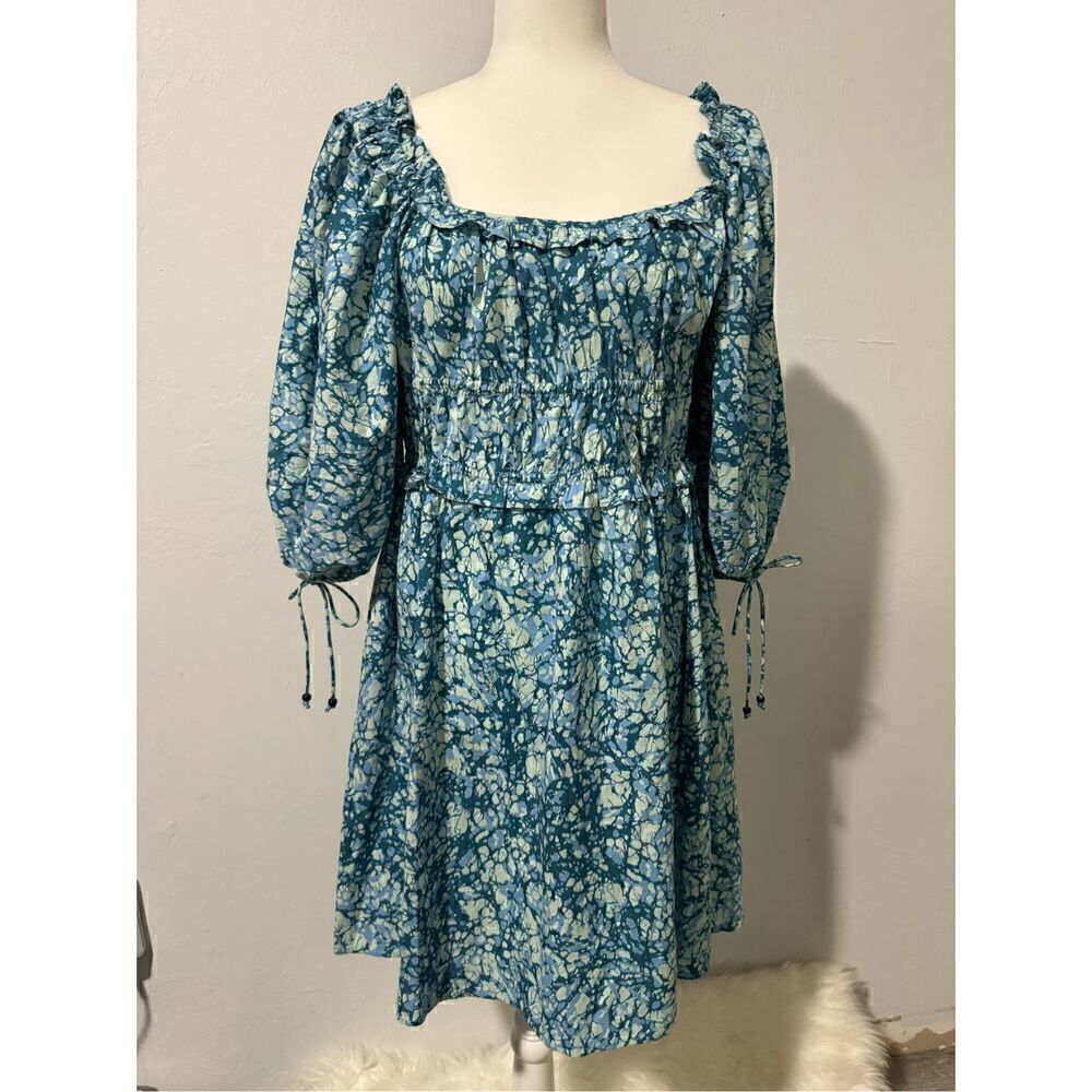 House of Harlow 1960 xl floral puff sleeve mini dress